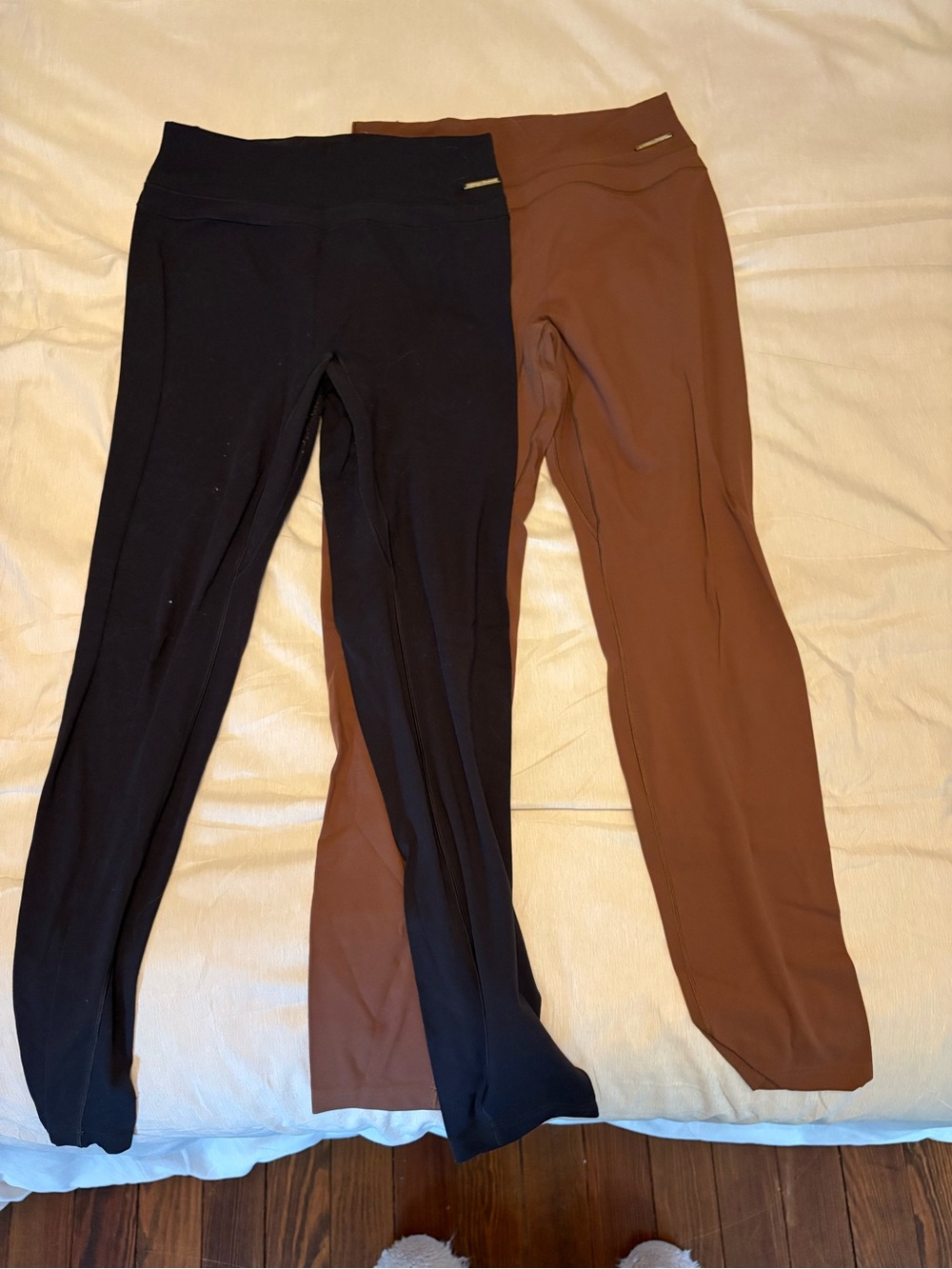 Gymshark Black & Brown Leggings- whitey Simmons collab